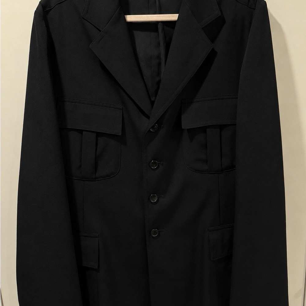 Yohji Yamamoto Pour Homme Wool Blazer Jacket Black Made In Japan Size 3
